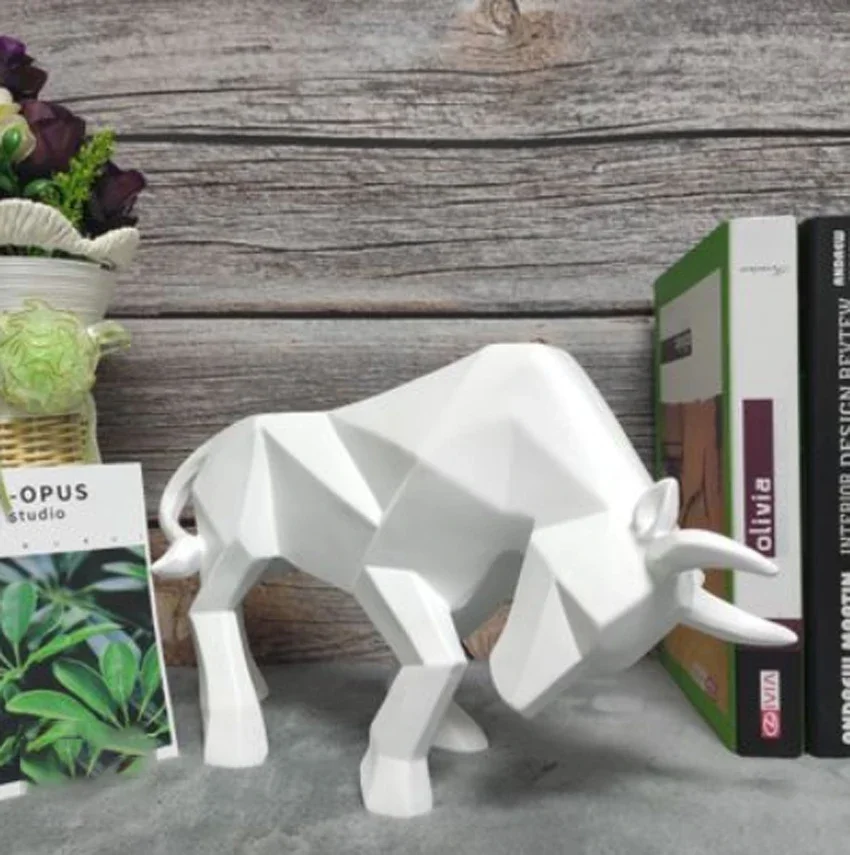 Nordic Modern Simple Resin Bull Ornaments