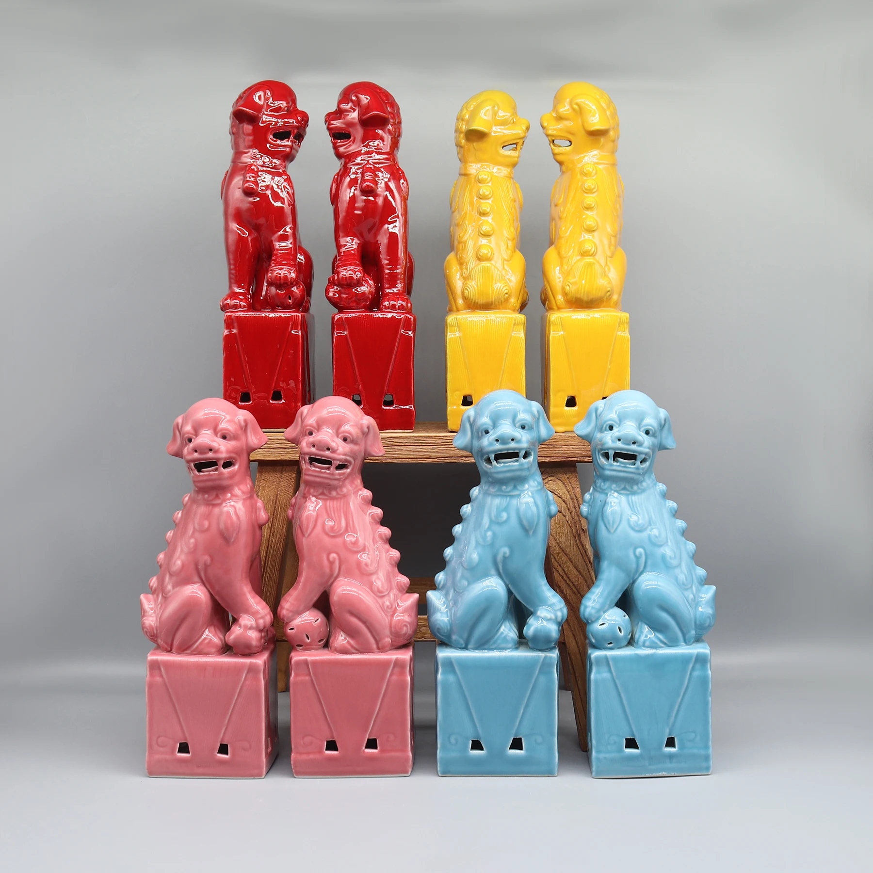 Pair of Foo Dogs Fu Dogs Buddha Dogs Pair of Foo Dogs Fu Dogs Buddha Dogs