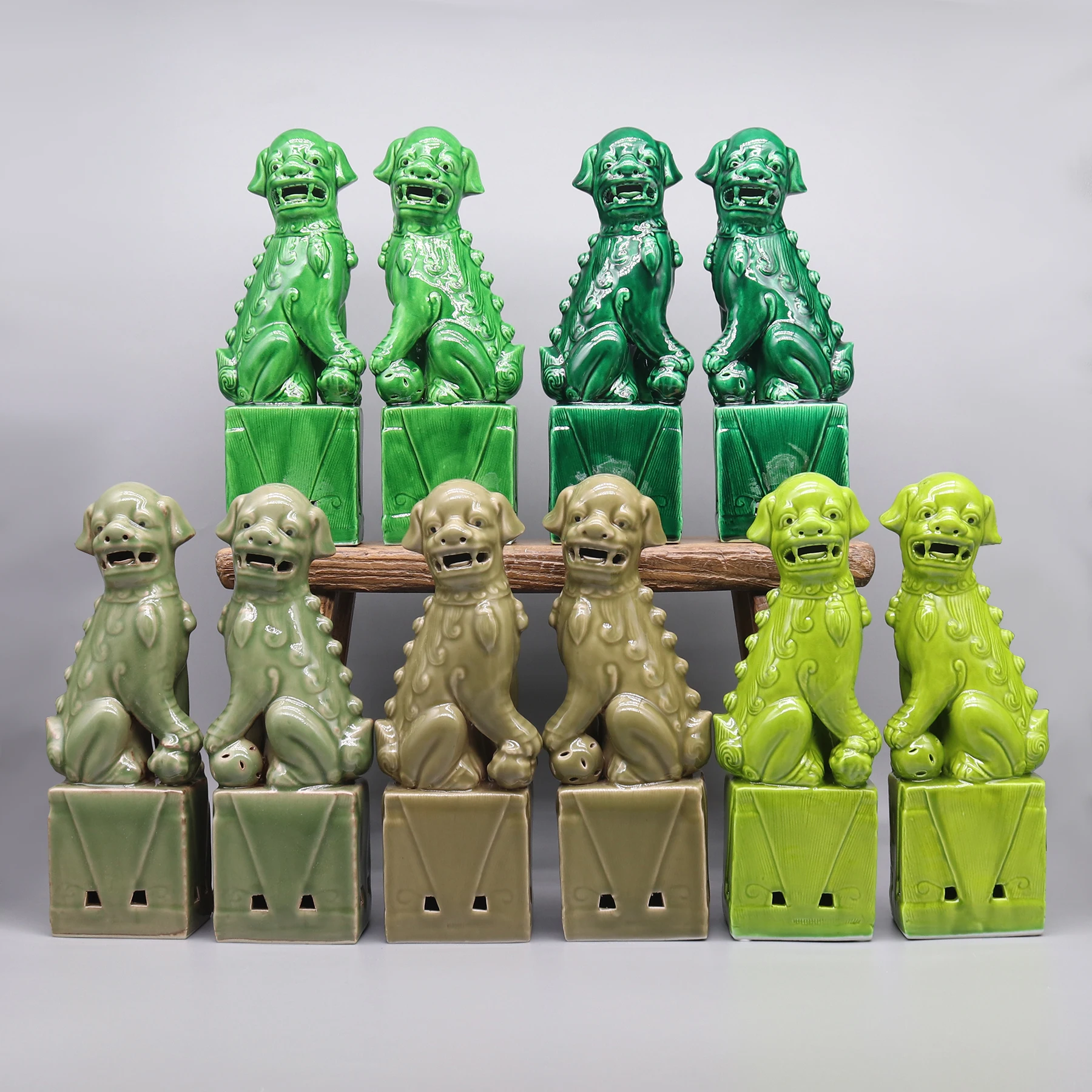 Pair of Foo Dogs Fu Dogs Buddha Dogs FIGURINES & MINIATURES Size : 10X6X27 cm Pair of Foo Dogs Fu Dogs Buddha Dogs FIGURINES & MINIATURES Size : 10X6X27 cm