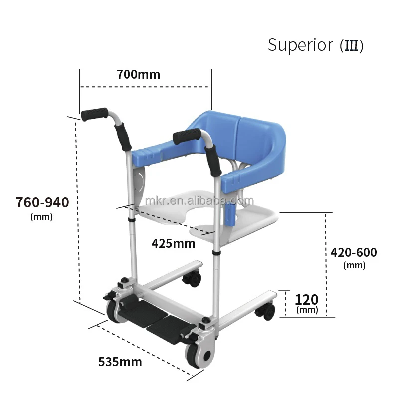 Portable Electric Hydraulic Toilet Elderly Moving Transfer wheelchair