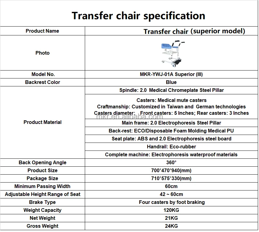 Portable Electric Hydraulic Toilet Elderly Moving Transfer wheelchair