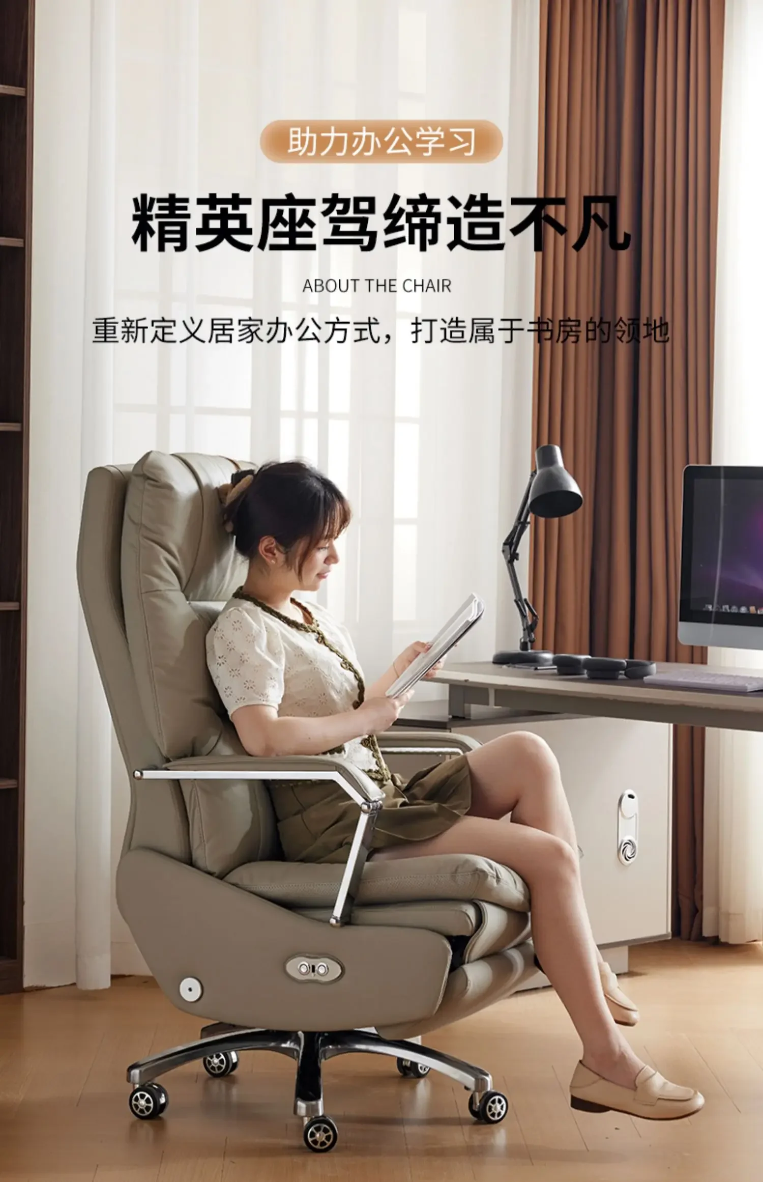 Recliner Arm Study Modern Ergonomic Lounge Office Chair