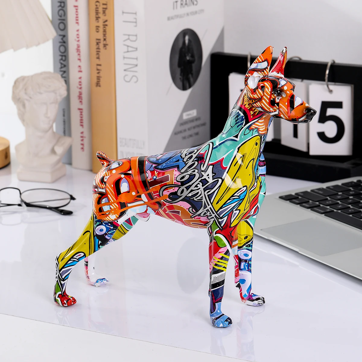 Simple Creative Painted Graffiti Color Doberman Dog Statue FIGURINES & MINIATURES Color : A023 Bw|A023 Fl|A023 RB|A023 Bl|A023 Pink|A023 Bu|A023 RA Simple Creative Painted Graffiti Color Doberman Dog Statue FIGURINES & MINIATURES Color : A023 Bw|A023 Fl|A023 RB|A023 Bl|A023 Pink|A023 Bu|A023 RA