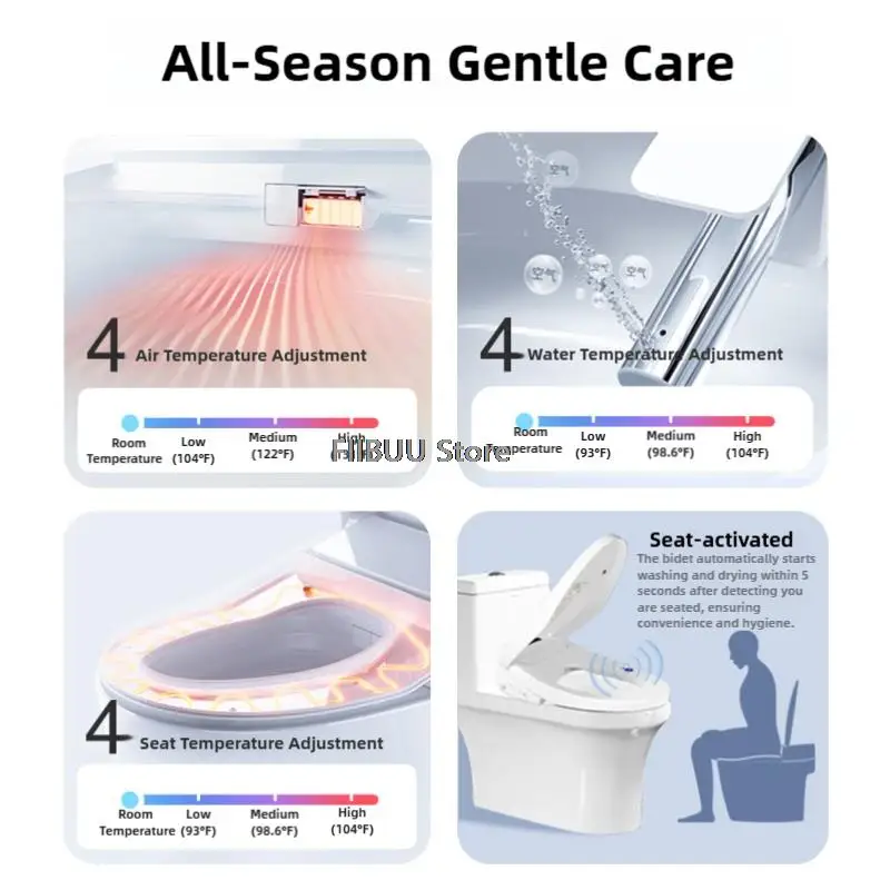 Smart Bidet Toilet Seat with Instant Heating Remote Control BATHROOM ACCESSORIES Smart Bidet Toilet Seat with Instant Heating Remote Control BATHROOM ACCESSORIES