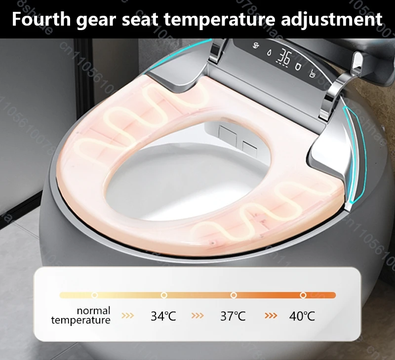 Smart Toilet Bidet with Auto Flush Heated Seat Warm Water Sprayer