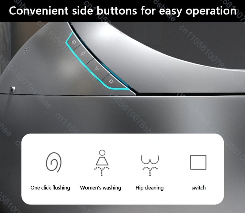 Smart Toilet Bidet with Auto Flush Heated Seat Warm Water Sprayer