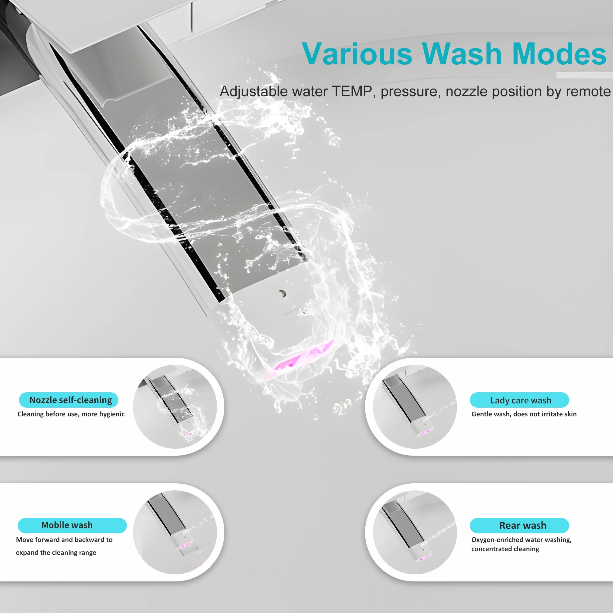 Smart Toilet with Built-in Bidet BATHROOM ACCESSORIES Color : TC01-PROmax-White|TC01-Black-300MM|TC01-PROmax-Black|TC01-White-300MM|TC01-PRO-Black-300MM|TC01-PRO-White-300MM Smart Toilet with Built-in Bidet BATHROOM ACCESSORIES Color : TC01-PROmax-White|TC01-Black-300MM|TC01-PROmax-Black|TC01-White-300MM|TC01-PRO-Black-300MM|TC01-PRO-White-300MM