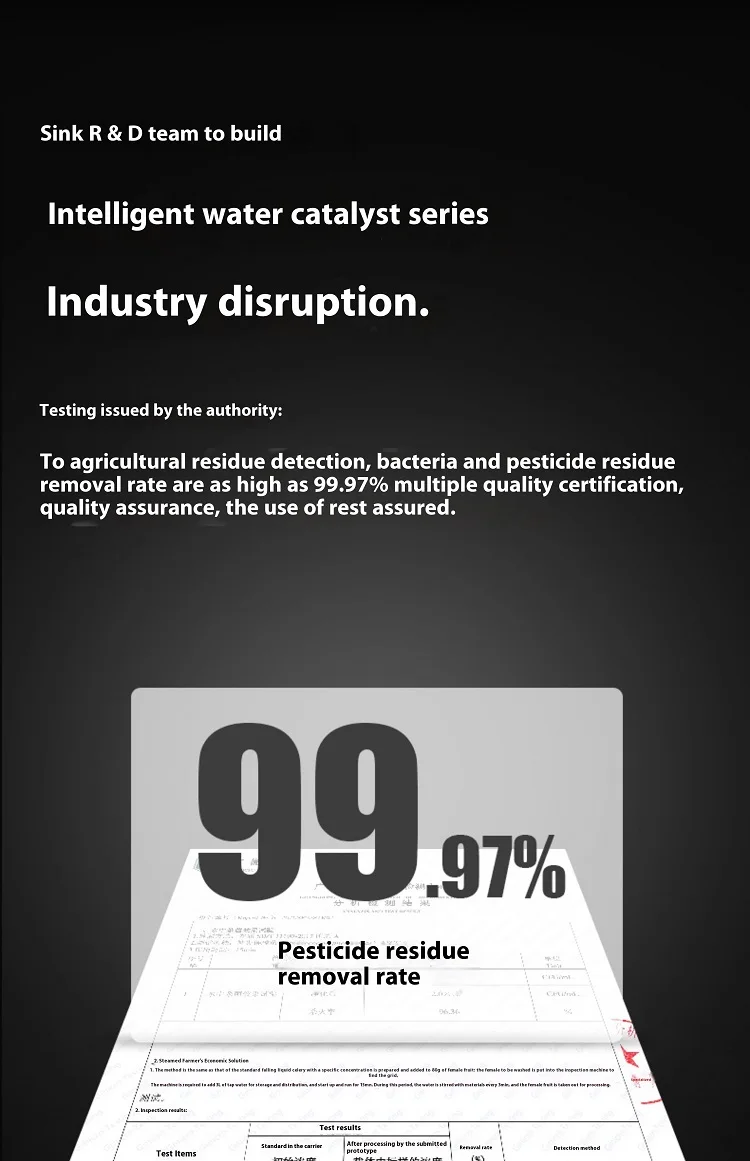 Stainless Steel Kitchen Sink Multifunctional Smart Double slot Purification Sterilized Fruit Stainless Steel Kitchen Sink Multifunctional Smart Double slot Purification Sterilized Fruit