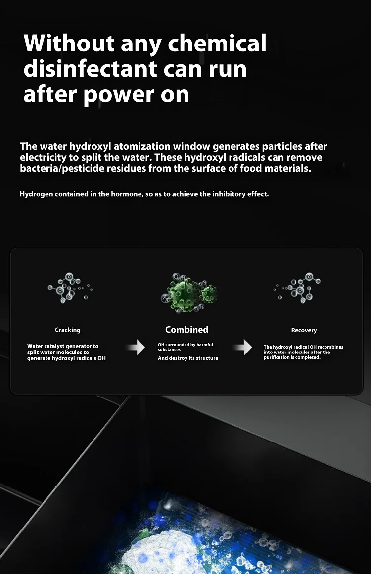 Stainless Steel Kitchen Sink Multifunctional Smart Double slot Purification Sterilized Fruit Stainless Steel Kitchen Sink Multifunctional Smart Double slot Purification Sterilized Fruit