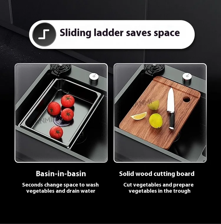 Stainless Steel Kitchen Sink Multifunctional Smart Double slot Purification Sterilized Fruit Stainless Steel Kitchen Sink Multifunctional Smart Double slot Purification Sterilized Fruit