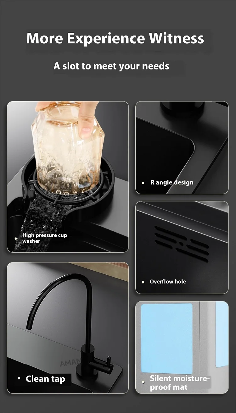 Stainless Steel Kitchen Sink Multifunctional Smart Double slot Purification Sterilized Fruit Stainless Steel Kitchen Sink Multifunctional Smart Double slot Purification Sterilized Fruit