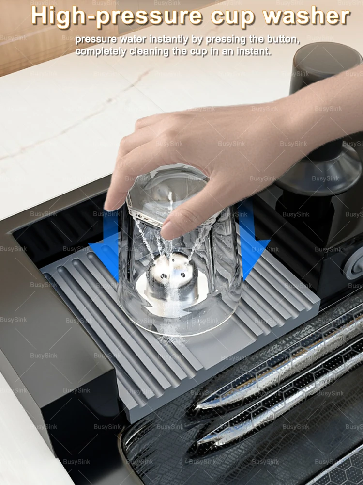 Stainless Steel Kitchen Sink Waterfall Wash Vegetables Basin Intelligent Digital Display Stainless Steel Kitchen Sink Waterfall Wash Vegetables Basin Intelligent Digital Display