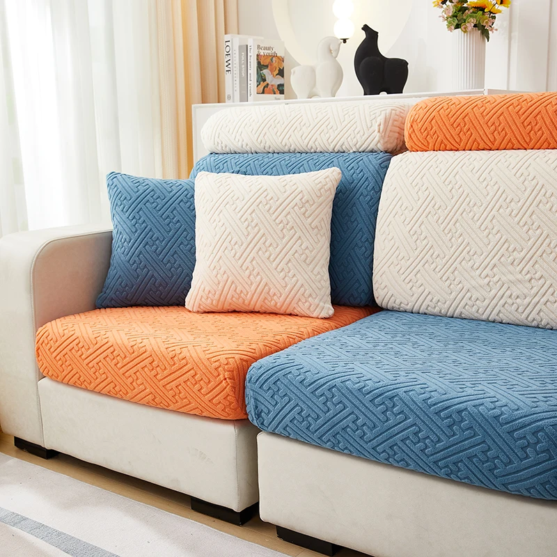 Thicken Sofa Seat Cushion Cover Jacquard Chair Cover