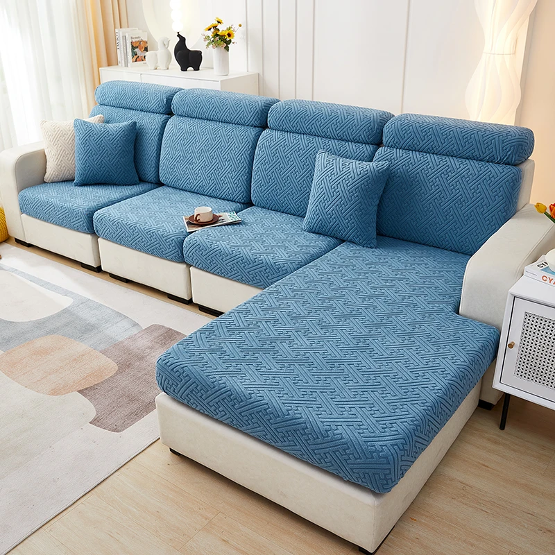 Thicken Sofa Seat Cushion Cover Jacquard Chair Cover