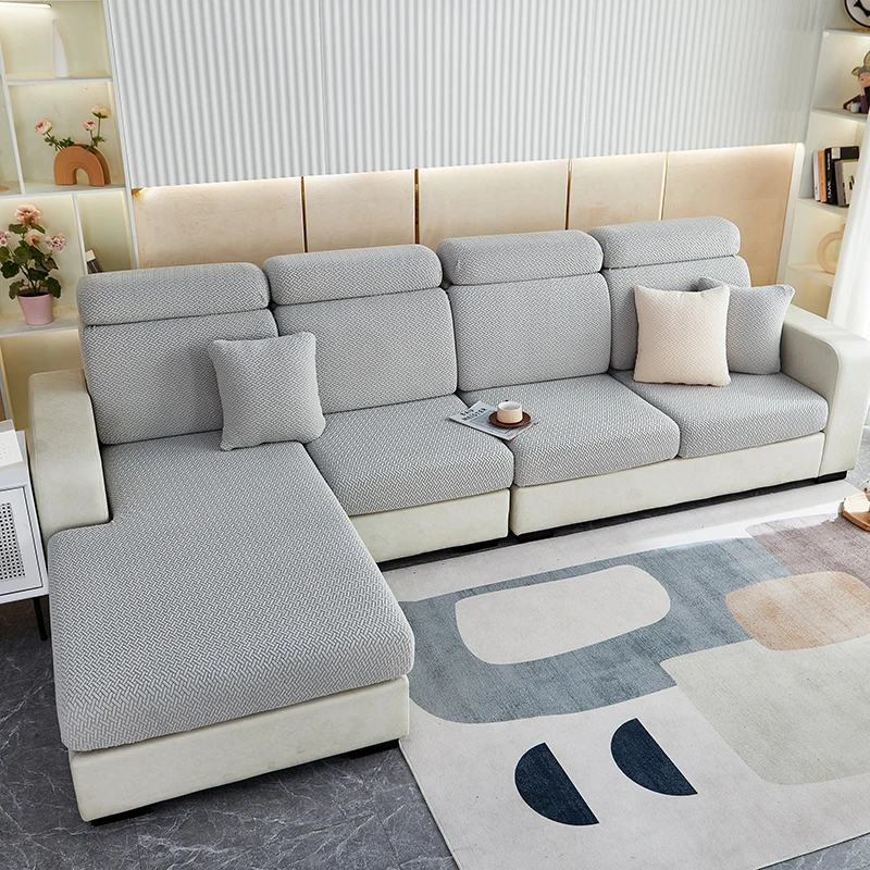 Thicken Sofa Seat Cushion Cover Jacquard Chair Cover