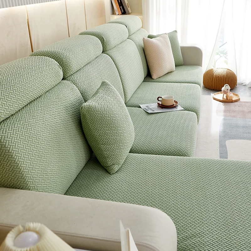 Thicken Sofa Seat Cushion Cover Jacquard Chair Cover