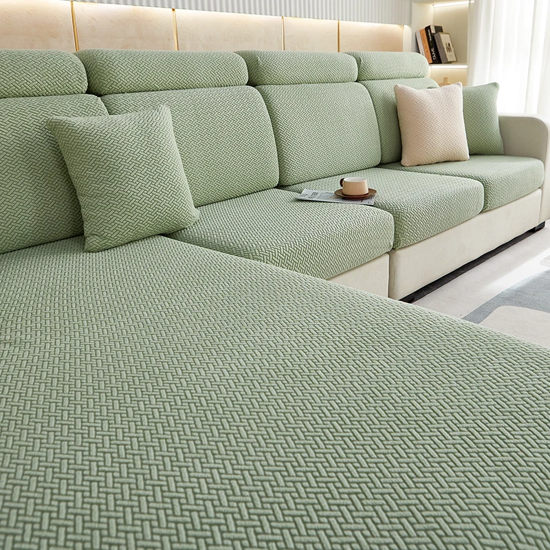 Thicken Sofa Seat Cushion Cover Jacquard Chair Cover