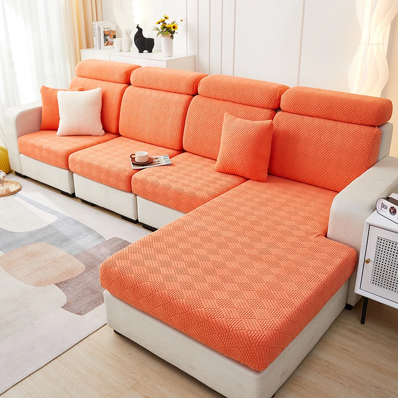 Thicken Sofa Seat Cushion Cover Jacquard Chair Cover