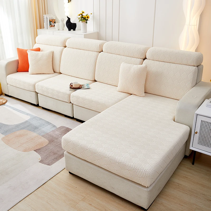 Thicken Sofa Seat Cushion Cover Jacquard Chair Cover