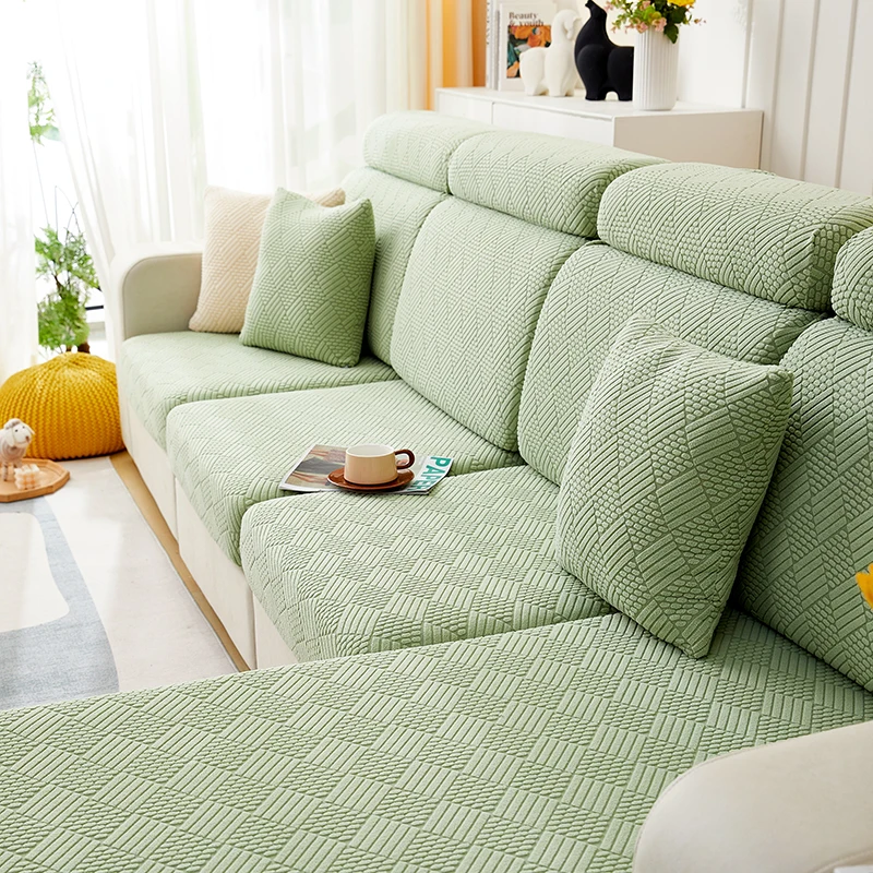 Thicken Sofa Seat Cushion Cover Jacquard Chair Cover