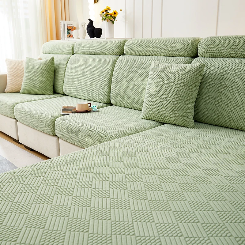 Thicken Sofa Seat Cushion Cover Jacquard Chair Cover