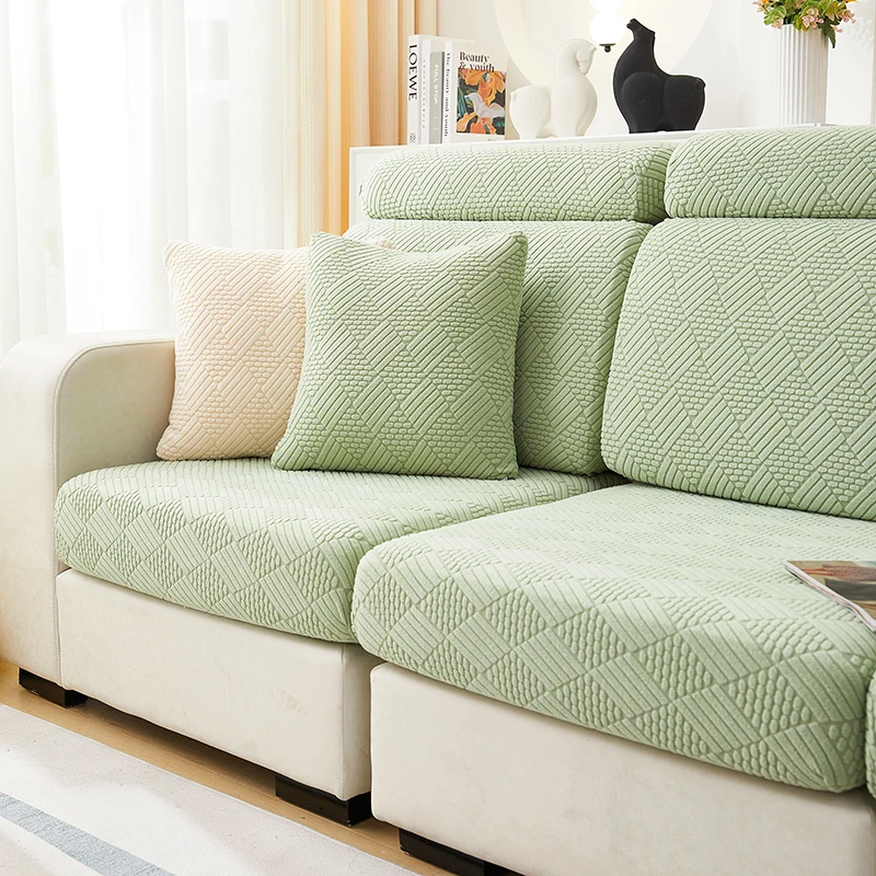 Thicken Sofa Seat Cushion Cover Jacquard Chair Cover