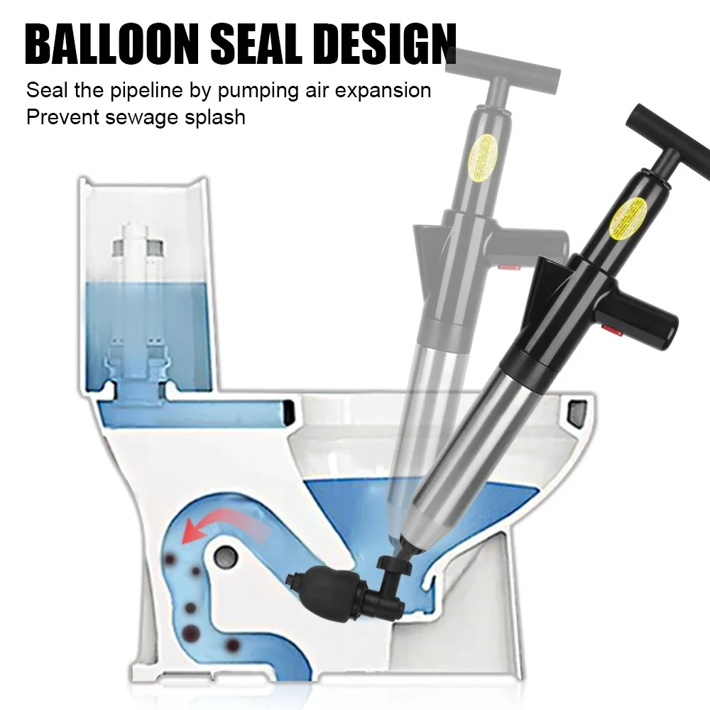 Toilet Unclogger Can Instantly Clear The Sewer Block BATHROOM ACCESSORIES Color : Blue|Black|Grey|White Toilet Unclogger Can Instantly Clear The Sewer Block BATHROOM ACCESSORIES Color : Blue|Black|Grey|White