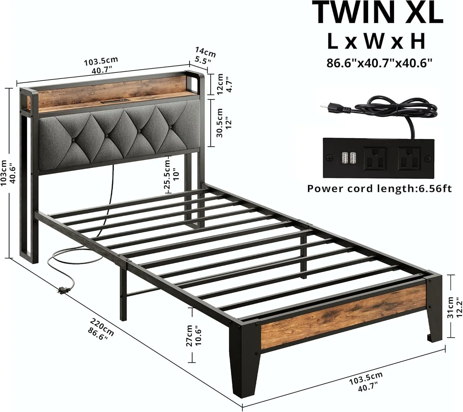 Twin/TwinXL/Full/Queen/King/CaliforniaKing Bed Frames