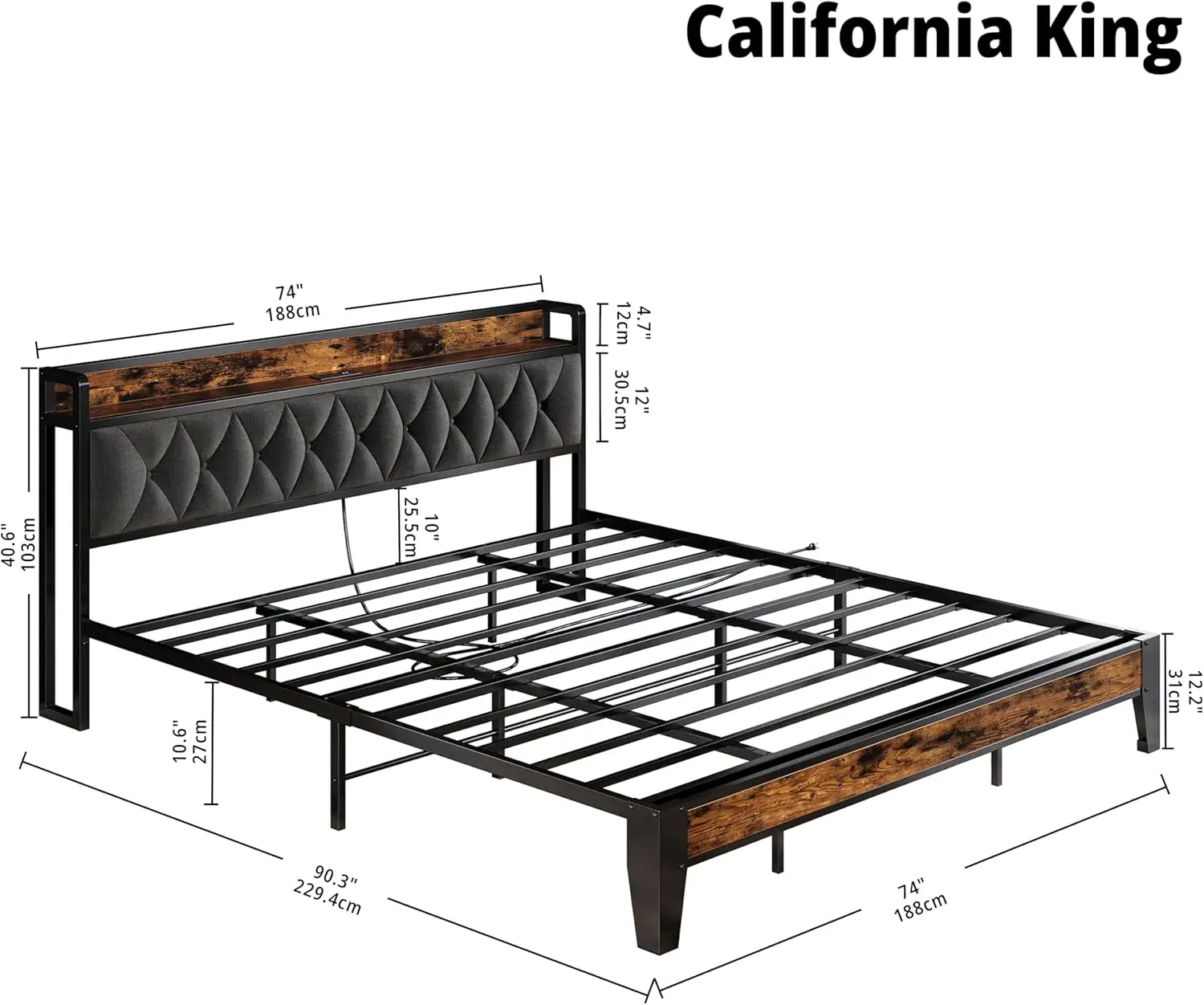 Twin/TwinXL/Full/Queen/King/CaliforniaKing Bed Frames