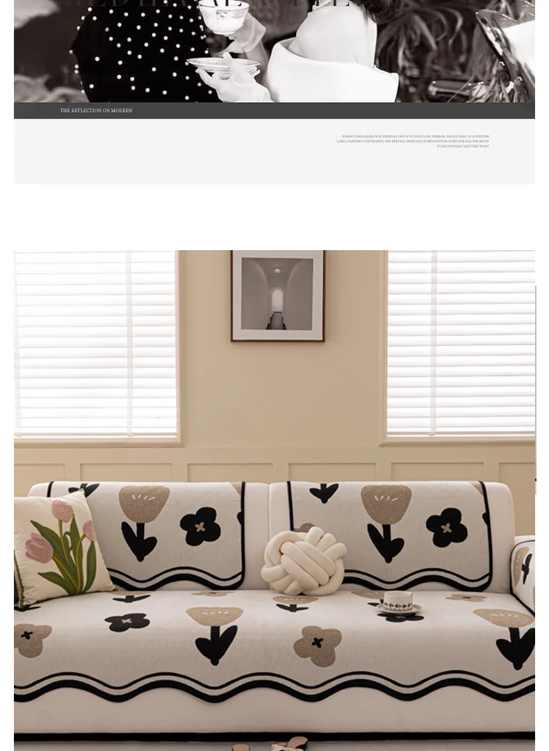 Universal Four Seasons Fixed Luxury Anti-Slip Sofa Cushion Cover