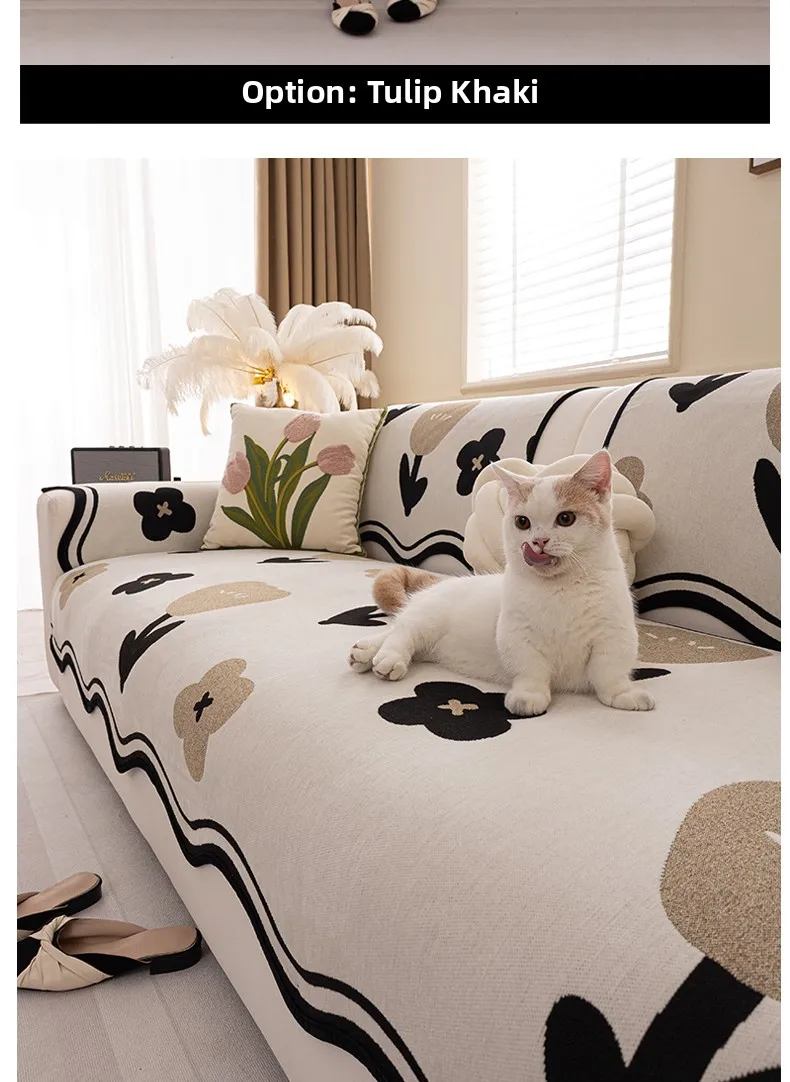 Universal Four Seasons Fixed Luxury Anti-Slip Sofa Cushion Cover
