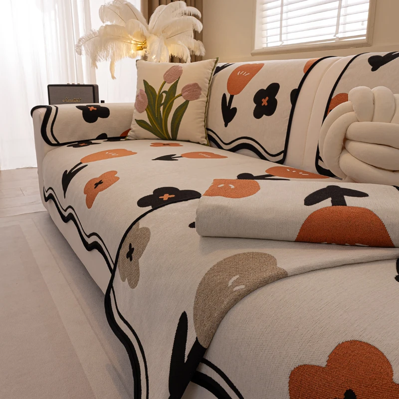 Universal Four Seasons Fixed Luxury Anti-Slip Sofa Cushion Cover LINENS & BEDDING Color : Tulip-coffee-sofa towel Universal Four Seasons Fixed Luxury Anti-Slip Sofa Cushion Cover LINENS & BEDDING Color : Tulip-coffee-sofa towel