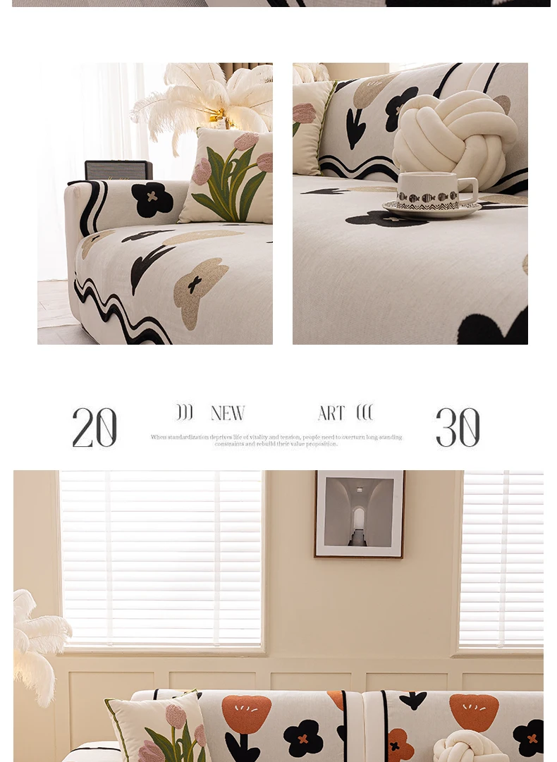 Universal Four Seasons Fixed Luxury Anti-Slip Sofa Cushion Cover