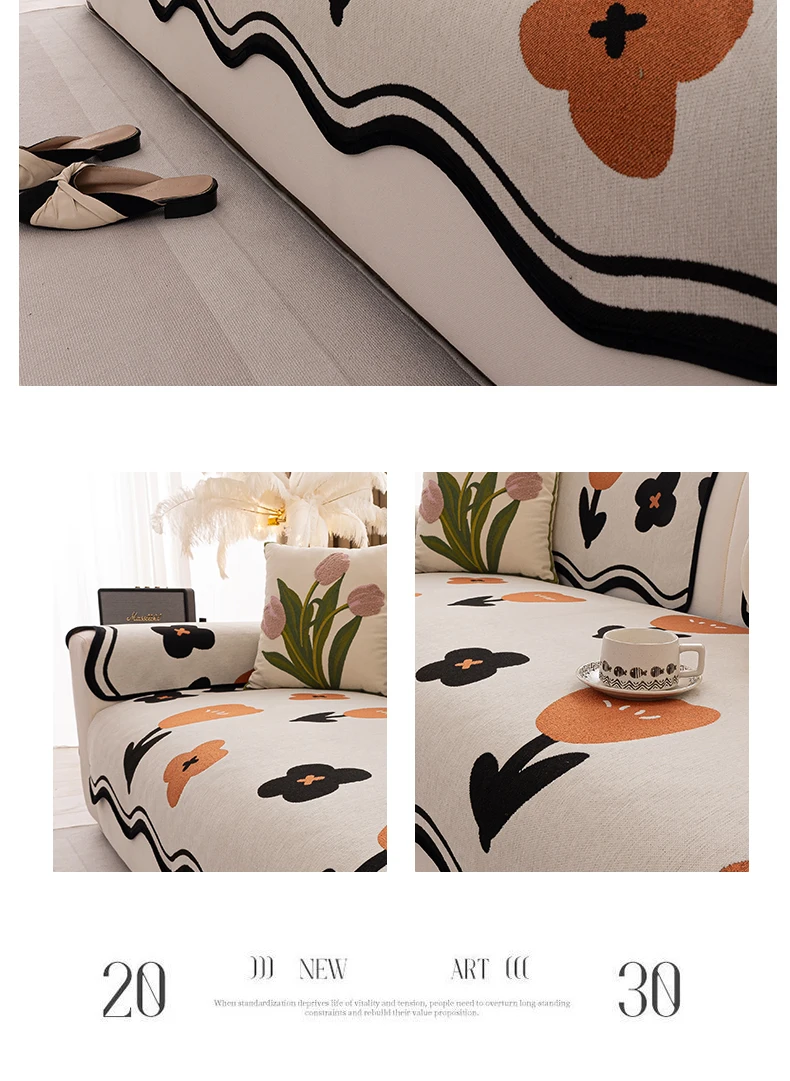 Universal Four Seasons Fixed Luxury Anti-Slip Sofa Cushion Cover