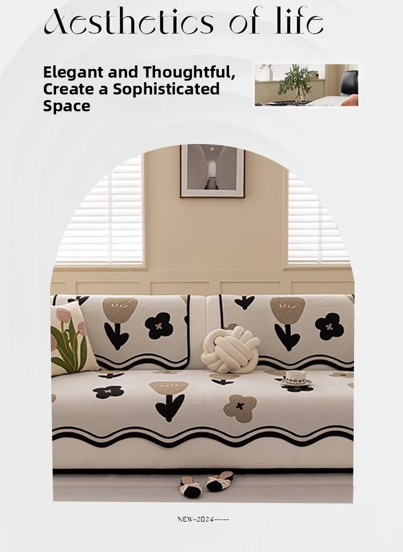 Universal Four Seasons Fixed Luxury Anti-Slip Sofa Cushion Cover