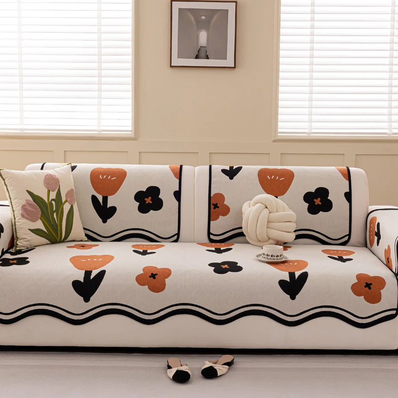 Universal Four Seasons Fixed Luxury Anti-Slip Sofa Cushion Cover LINENS & BEDDING Color : Tulip-coffee-sofa towel Universal Four Seasons Fixed Luxury Anti-Slip Sofa Cushion Cover LINENS & BEDDING Color : Tulip-coffee-sofa towel