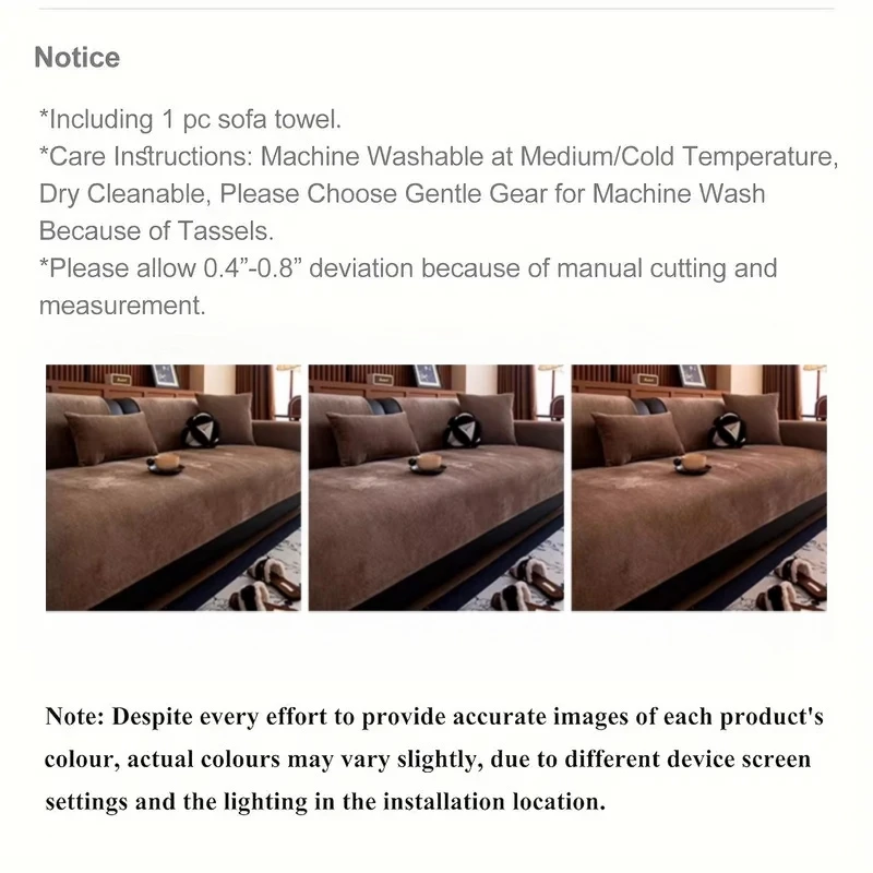 Vintage-Style Chenille Sofa Slipcover Universal Non-Slip Vintage-Style Chenille Sofa Slipcover Universal Non-Slip