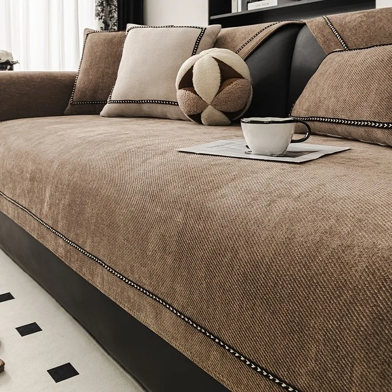 Vintage-Style Chenille Sofa Slipcover Universal Non-Slip Vintage-Style Chenille Sofa Slipcover Universal Non-Slip