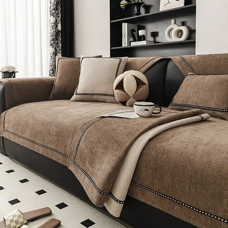 Vintage-Style Chenille Sofa Slipcover Universal Non-Slip Vintage-Style Chenille Sofa Slipcover Universal Non-Slip