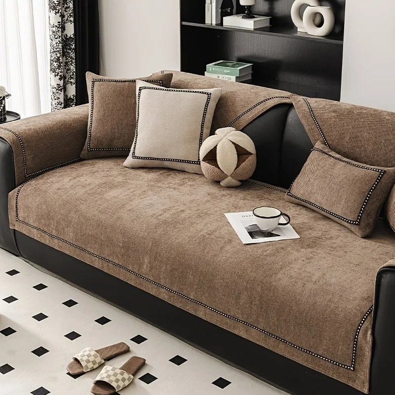 Vintage-Style Chenille Sofa Slipcover Universal Non-Slip Vintage-Style Chenille Sofa Slipcover Universal Non-Slip