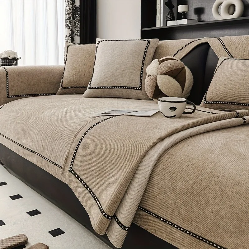 Vintage-Style Chenille Sofa Slipcover Universal Non-Slip Vintage-Style Chenille Sofa Slipcover Universal Non-Slip