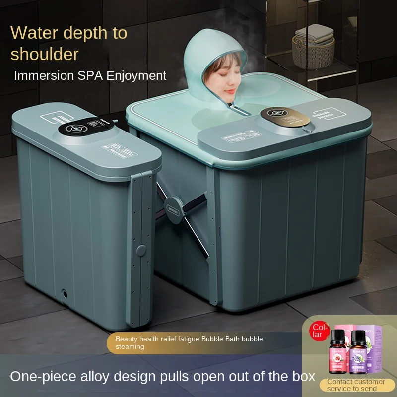 househo bath bucket adult folding winter can be heated bath bucket