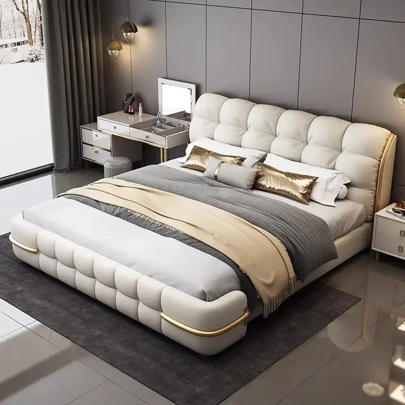 modern180X200CM luxury king size with shipping marriage california king bed MODERN FURNITURES Size: frame structure Color: 180x200cm bed Color: 1.8m bed 1 cabinet modern180X200CM luxury king size with shipping marriage california king bed MODERN FURNITURES Size: frame structure Color: 180x200cm bed Color: 1.8m bed 1 cabinet