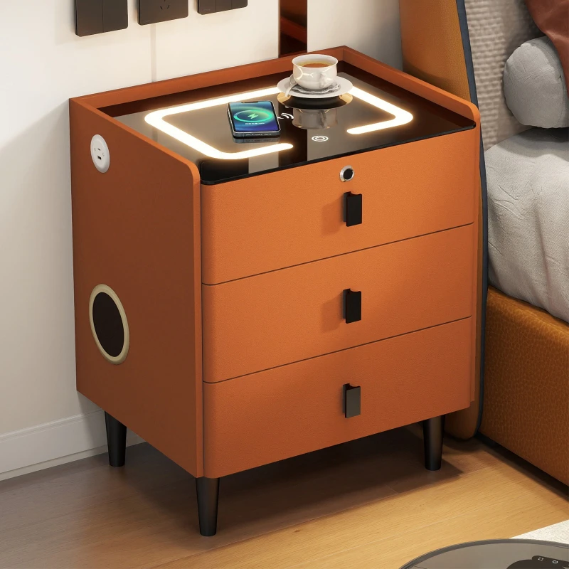 simple smart bedside table MODERN FURNITURES Size : 50x40x60cm simple smart bedside table MODERN FURNITURES Size : 50x40x60cm