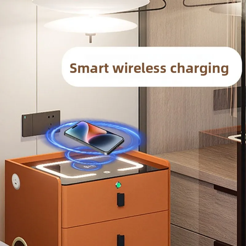 simple smart bedside table MODERN FURNITURES Size : 50x40x60cm simple smart bedside table MODERN FURNITURES Size : 50x40x60cm