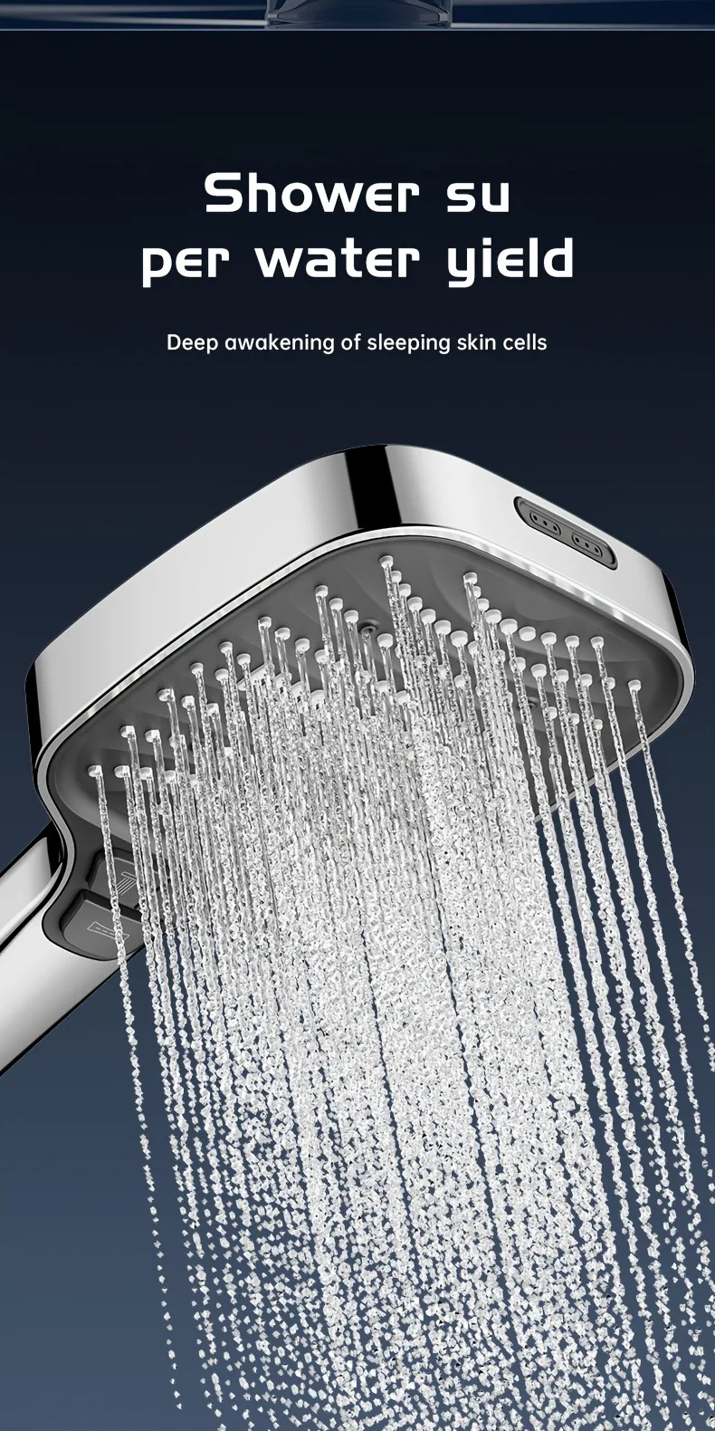 12cm Large Panel Shower Head with Filter