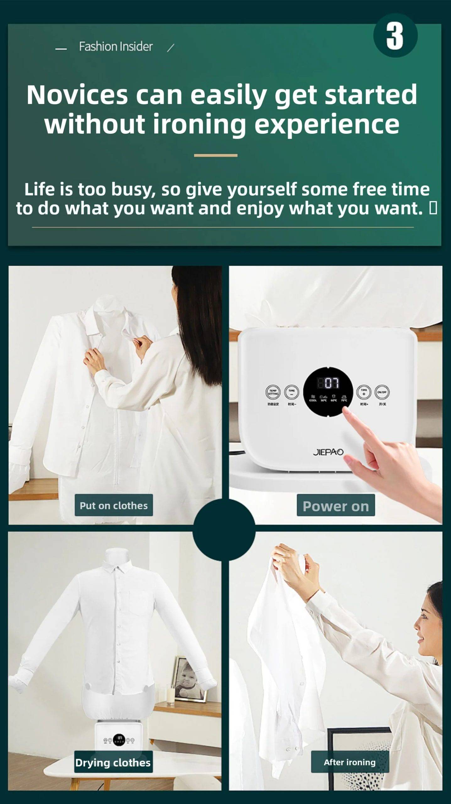 Fully Automatic Human-Shaped Garment Steamer