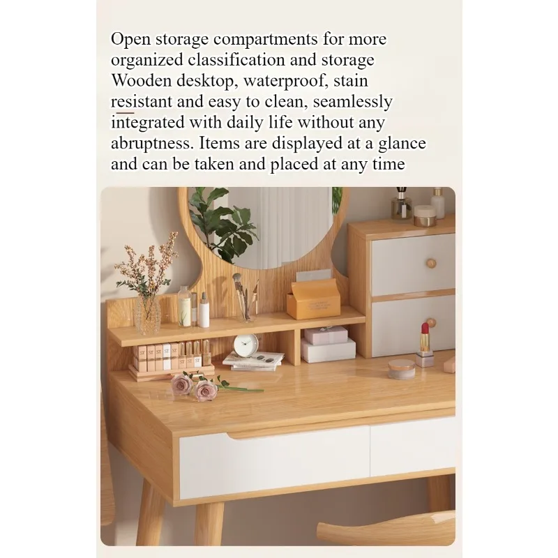 Dresser girl bedroom Internet celebrity dressing table small apartment bedroom modern light luxury storage cabinet integrated
