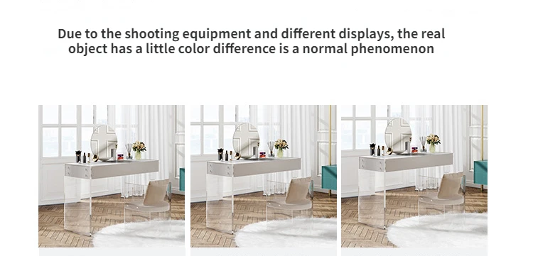 Acrylic Dressers Solid Wood Cabinet Bedroom Simple Design Modern Dressing Tables Makeup Stool With Mirror Minimalist Furniture