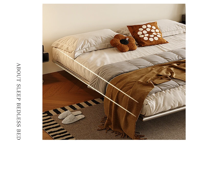 Italian Metal Beds 200×180cm Floating Designer Luxury Loft Double Bed Frames Cabinets Adults Cama Matrimonial Furniture Home Italian Metal Beds 200×180cm Floating Designer Luxury Loft Double Bed Frames Cabinets Adults Cama Matrimonial Furniture Home